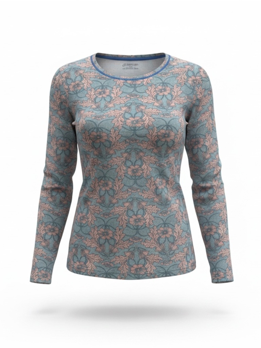 St. John’s Bay Long-Sleeve Floral Print Women’s Top - SKU 1141